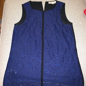 Loft blue and black dress